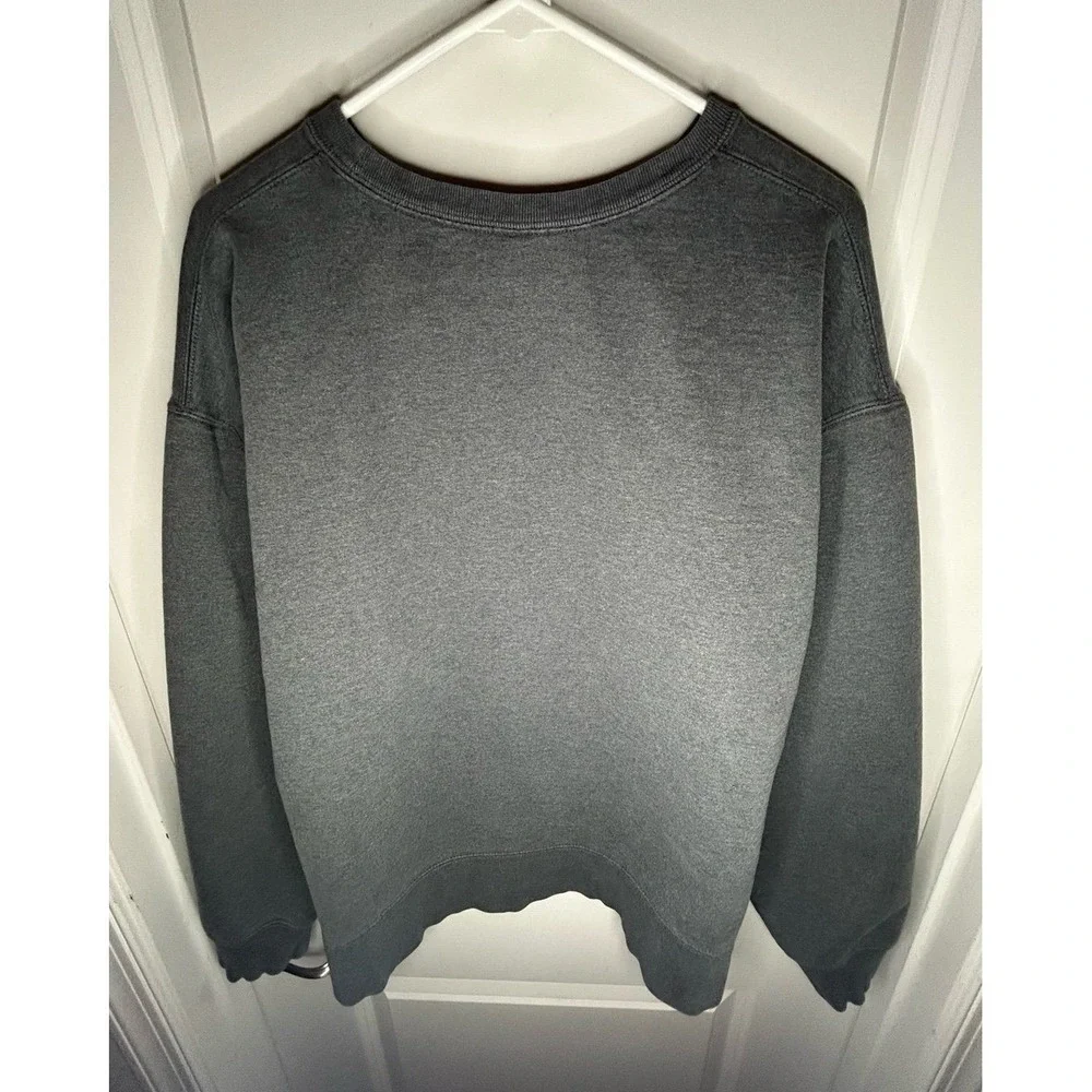 Vintage 90's Gap Athletic Embroidery Spell Out‎ Grey Crewneck Sweatshirt Mens XL